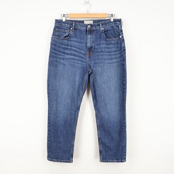 Everlane The High Rise Cheeky Slim Straight Leg Jean Size 32 Crop - Picture 1 of 6